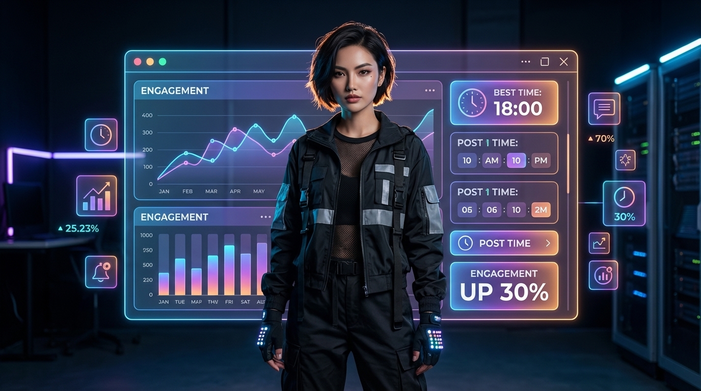 best posting times for AI influencer content overview