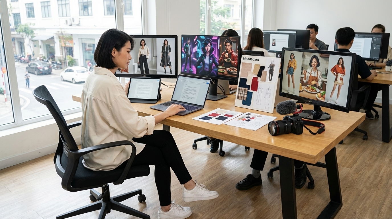 AI influencer ecosystem scaling strategy multi-persona dashboard analytics workspace