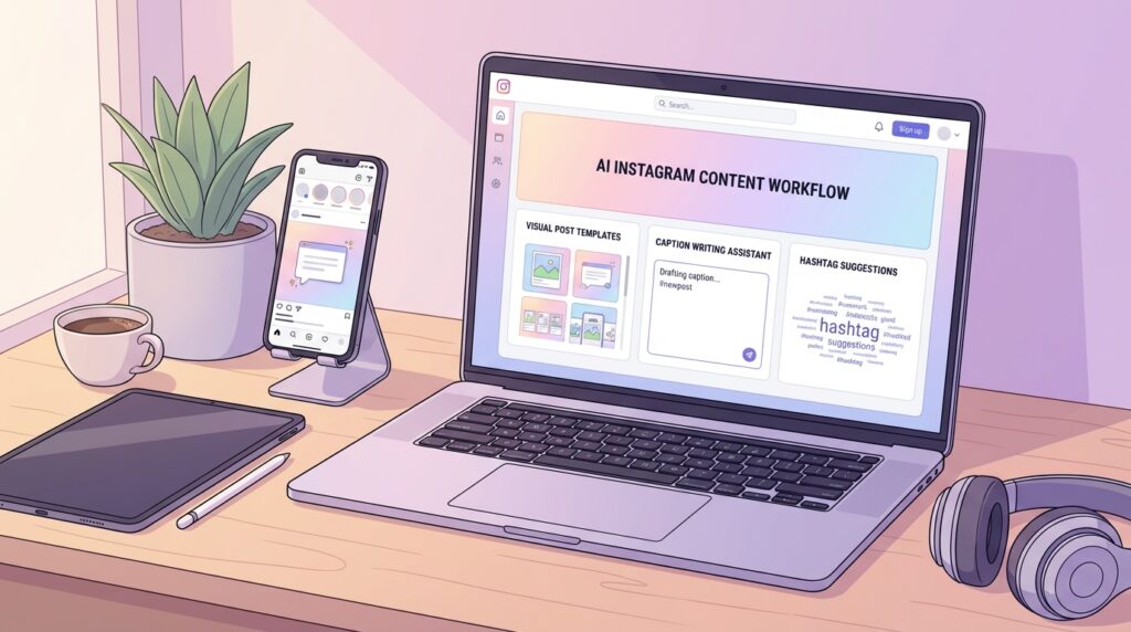 How to create Instagram content using AI tools for beginner content creators