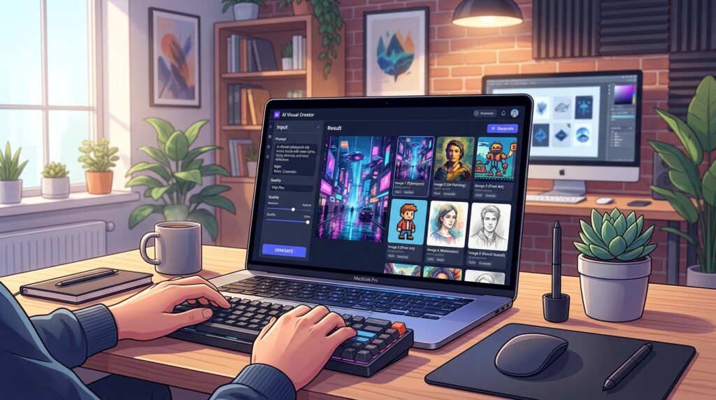 AI image generator tools helping creators design digital artwork