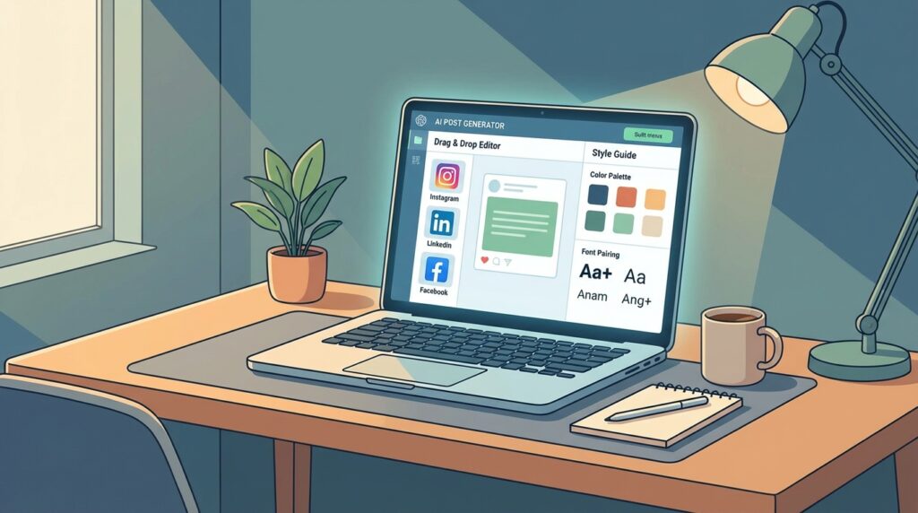 AI tools for social media graphics used by beginner content creators