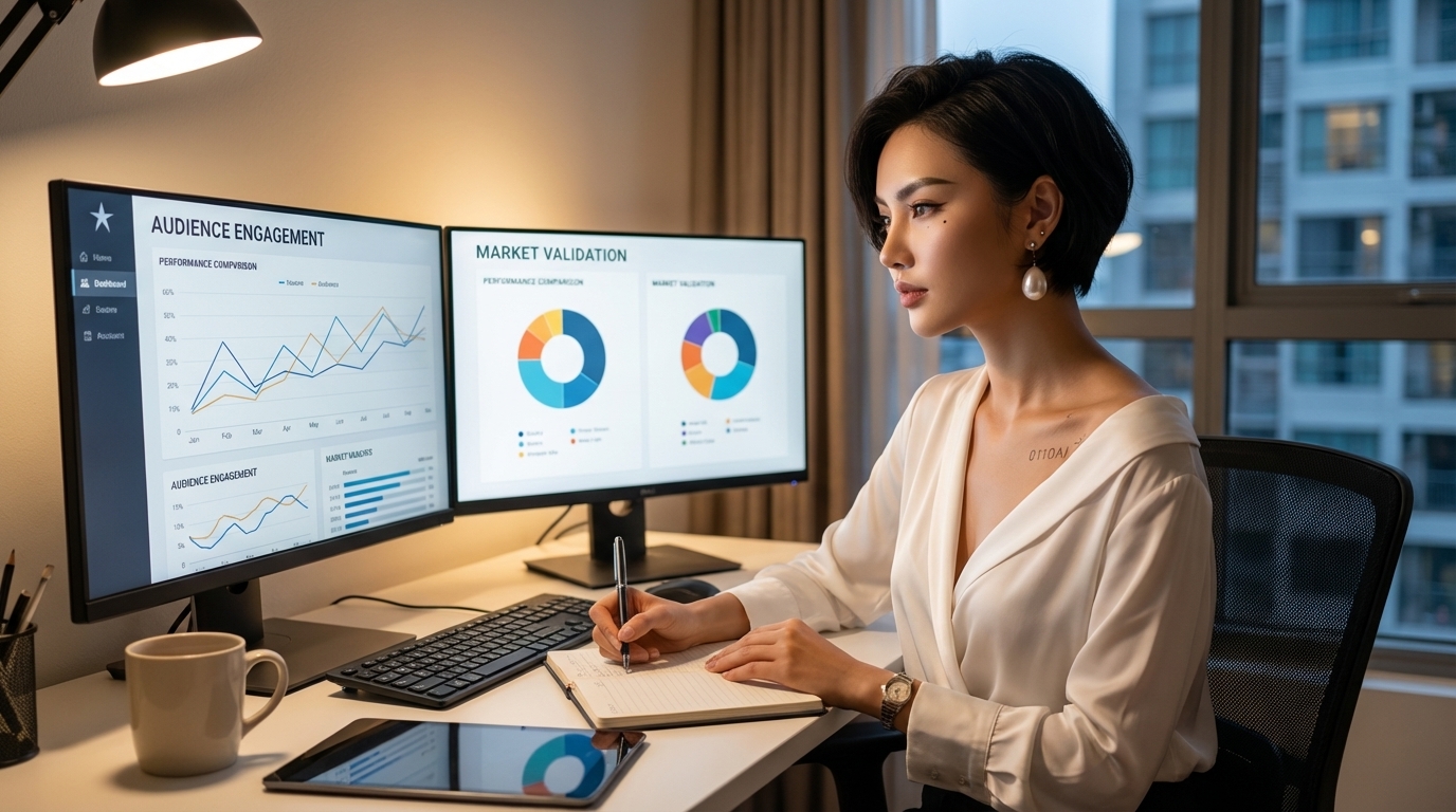 AI influencer cross platform content testing for new market entry