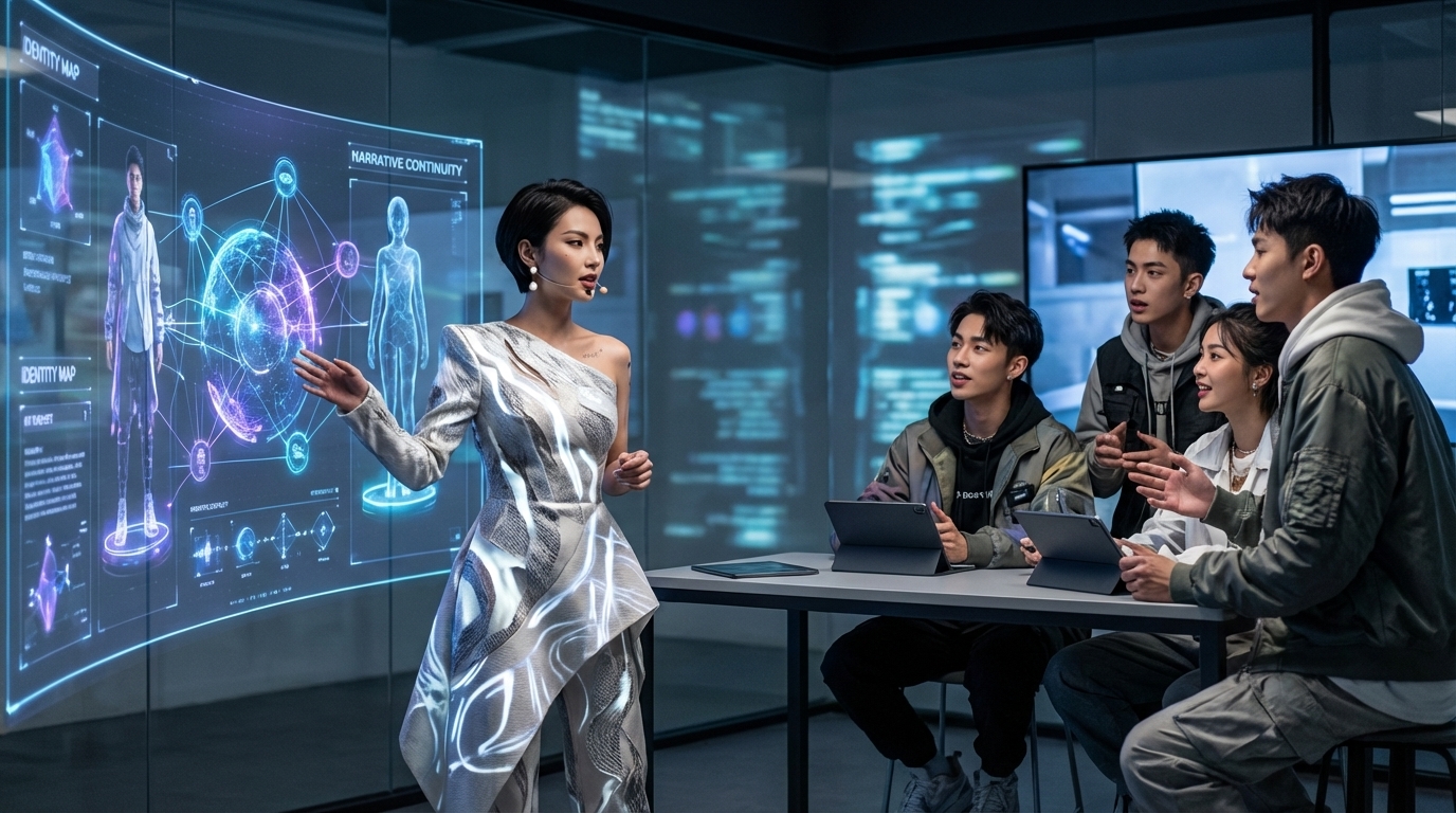 AI influencer narrative universe expansion and generational persona evolution map