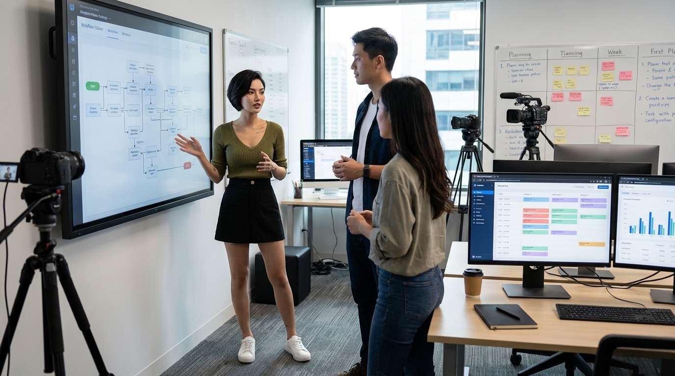 AI influencer platform ownership strategy content workflow architecture and analytics dashboard design
