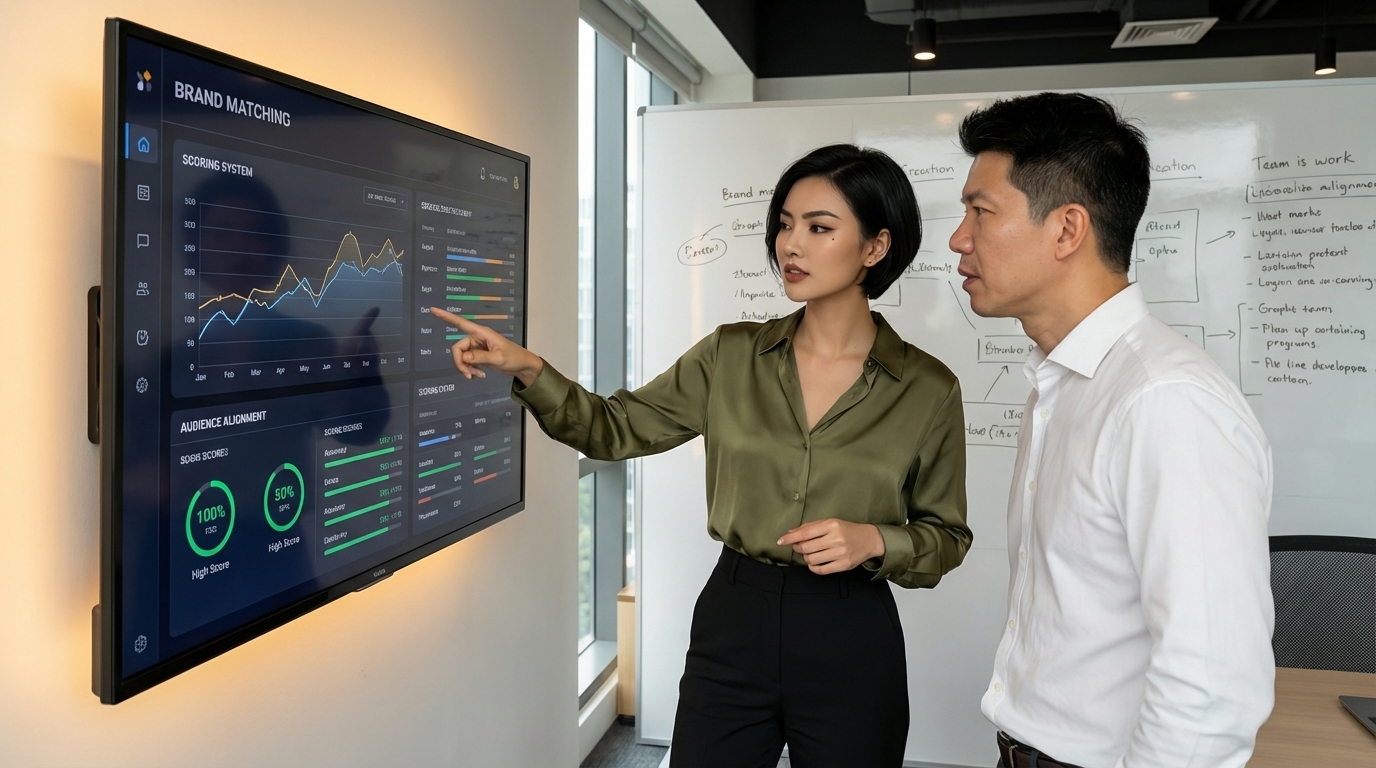 AI influencer brand partnership intelligence strategy campaign performance analytics sponsorship ROI dashboard system