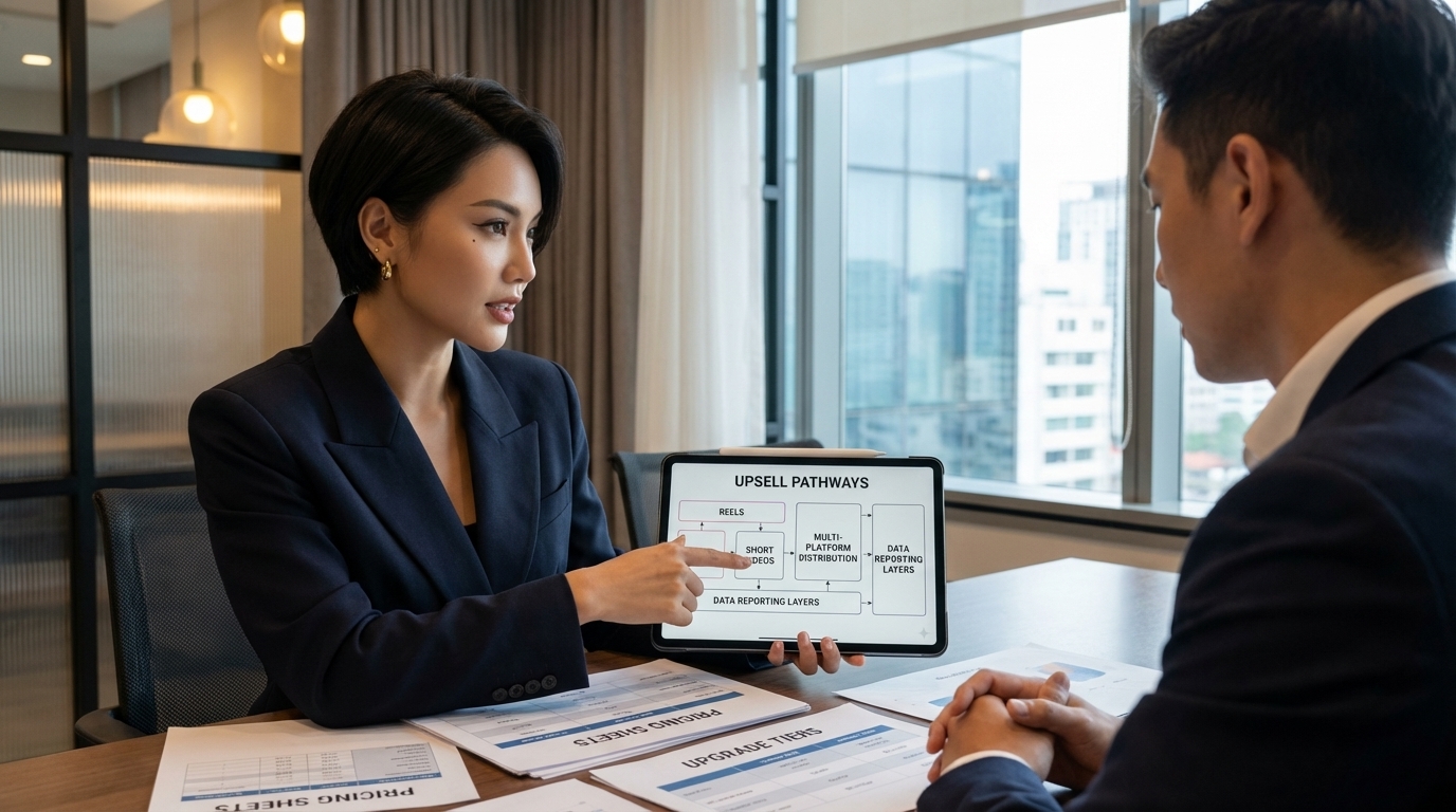 AI influencer sponsorship monetisation strategy upsell architecture add-on offer system brand deal expansion framework