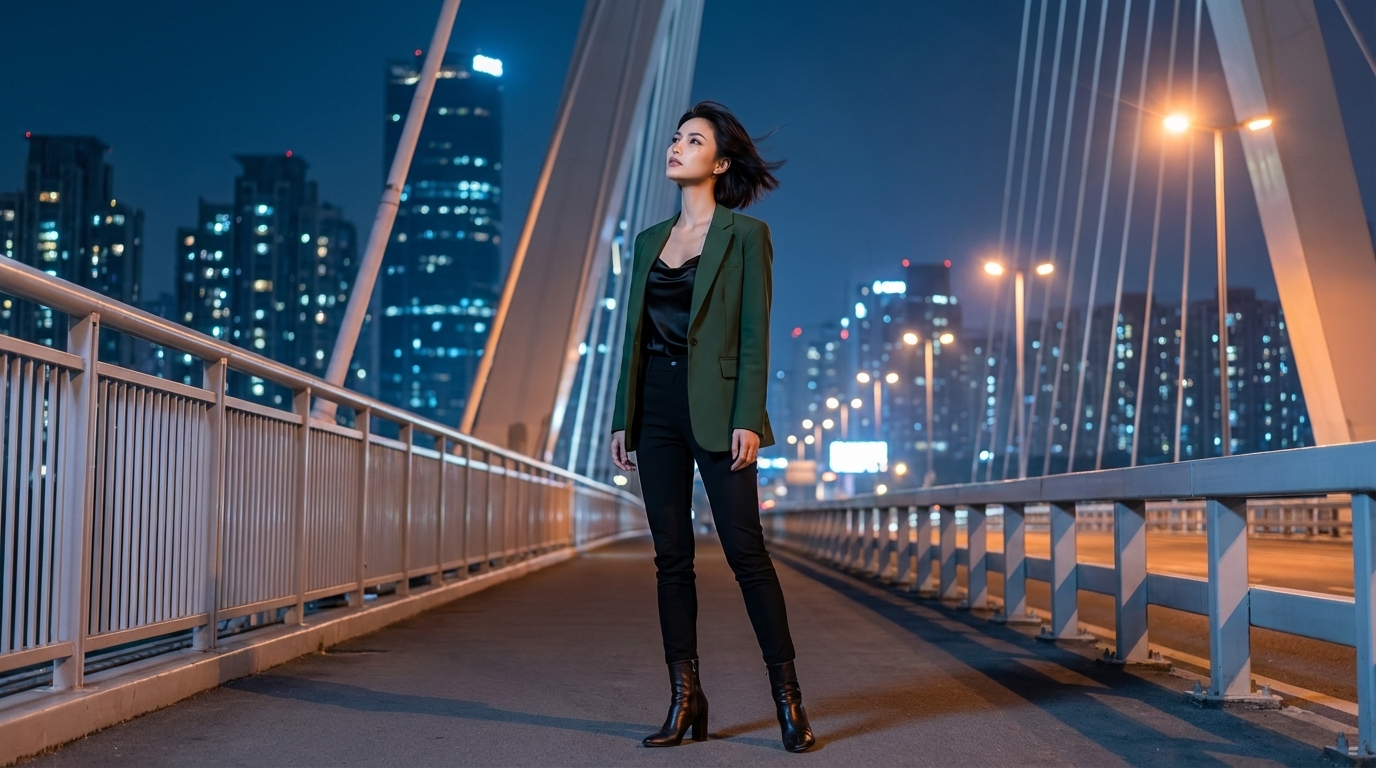 emotional clarity moment while walking alone through the city at night