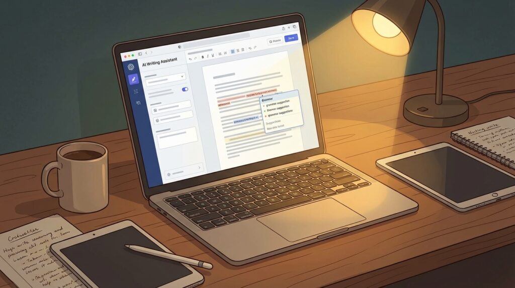 AI content creation tools workflow diagram example