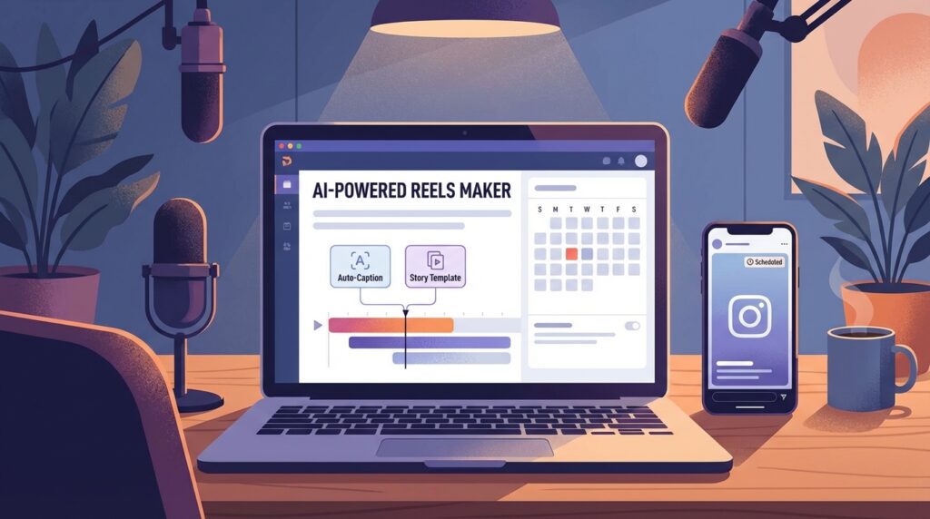 examples of AI Instagram content design workflow