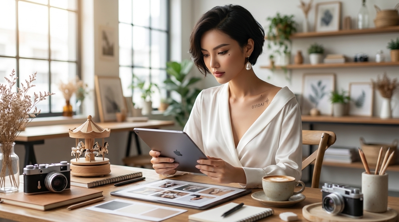 AI influencer content batching process showing avatar video creation and social media scheduling tools