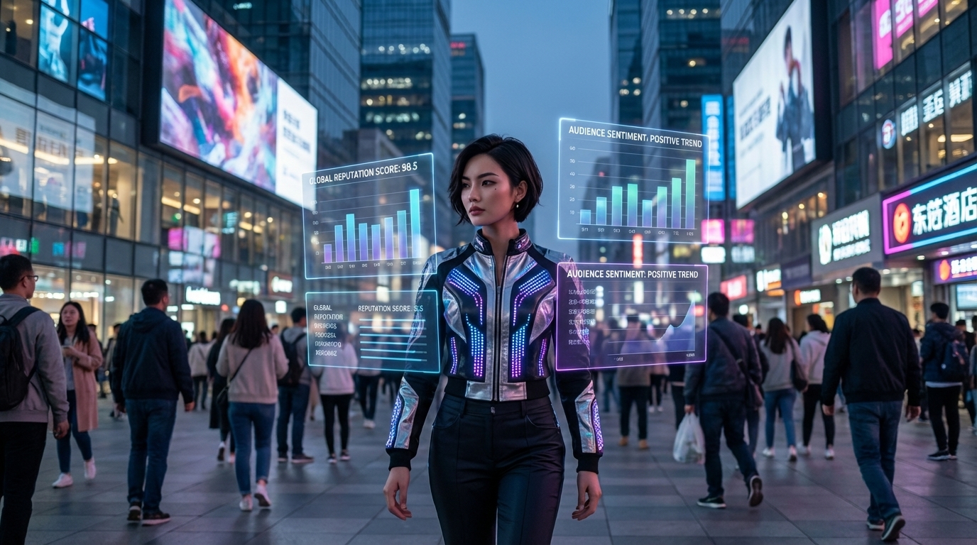 AI influencer global analytics dashboard showing cultural trust signal performance