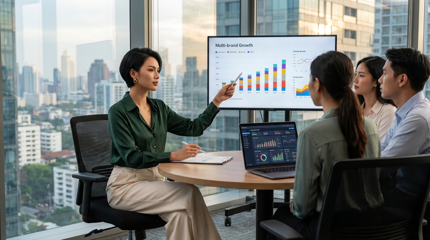 AI influencer media empire strategy integrated monetisation dashboard cross brand revenue tracking