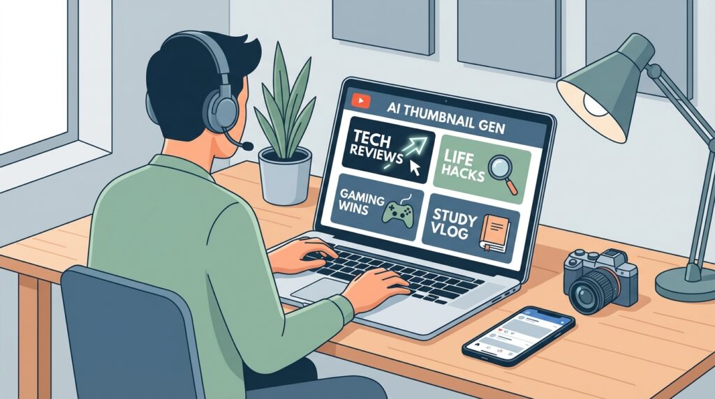 AI YouTube thumbnail design workflow for content creators
