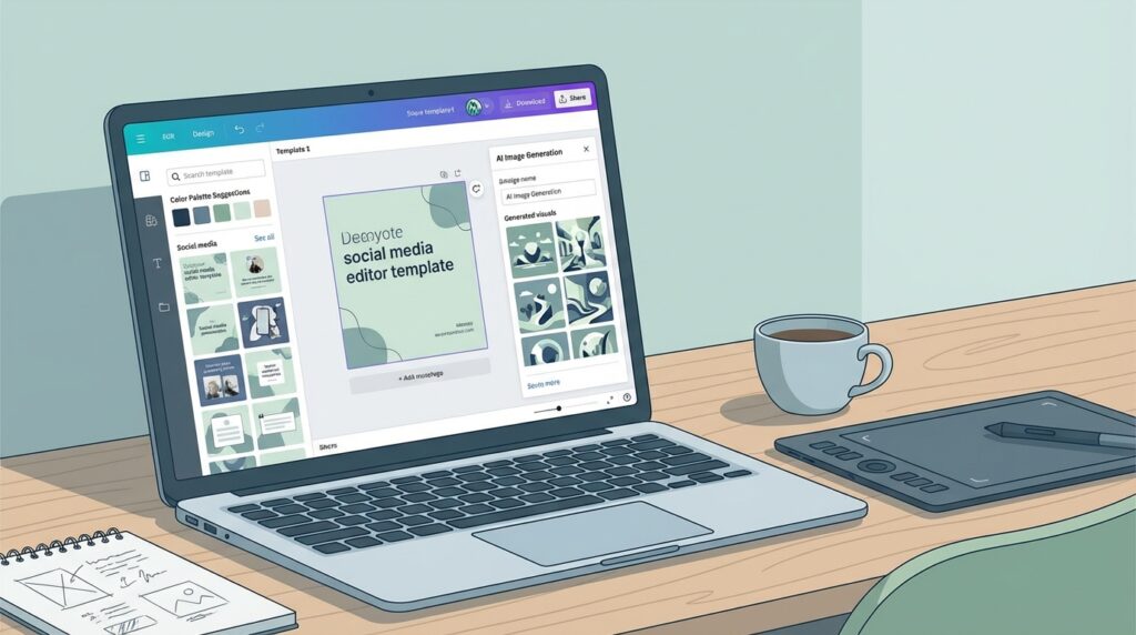 AI design tools for beginners creating graphic design projects