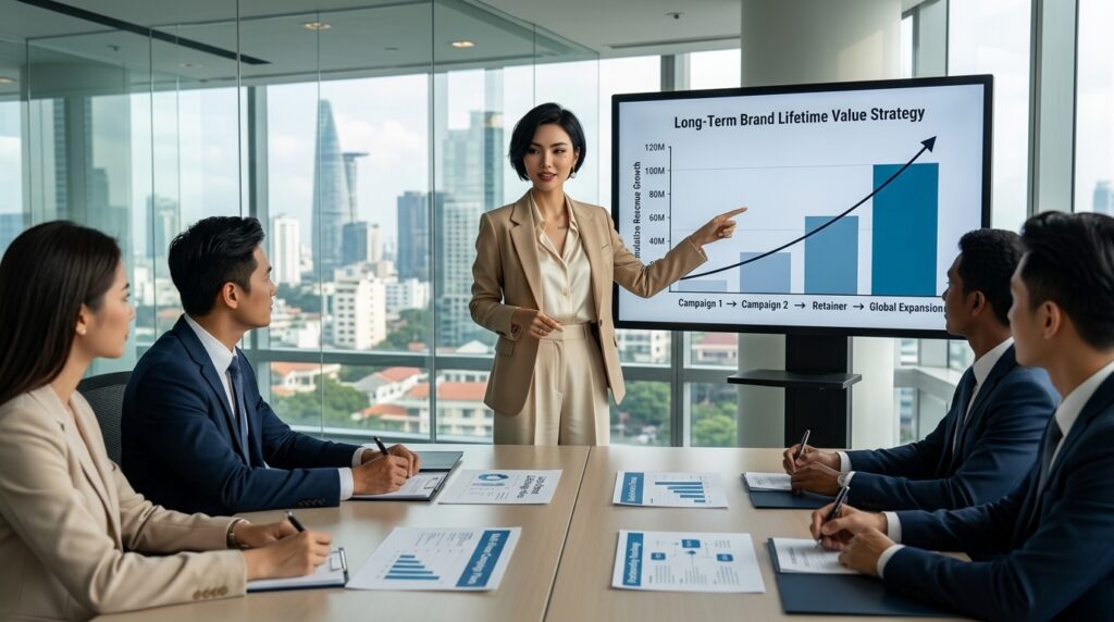 AI influencer brand lifetime value strategy long-term partnership revenue system campaign arc design optimisation