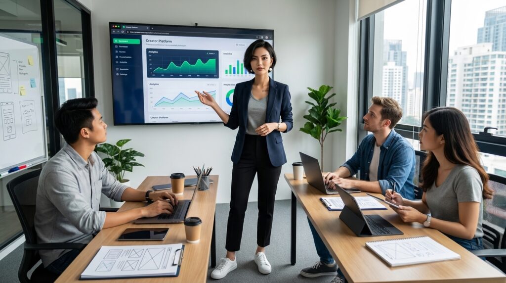 AI influencer platform ownership strategy creator infrastructure ecosystem architecture dashboard