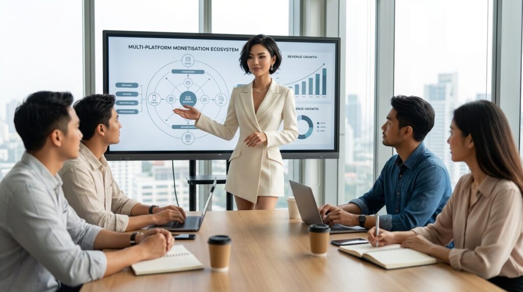 AI influencer ecosystem monetisation strategy scalable revenue infrastructure dashboard