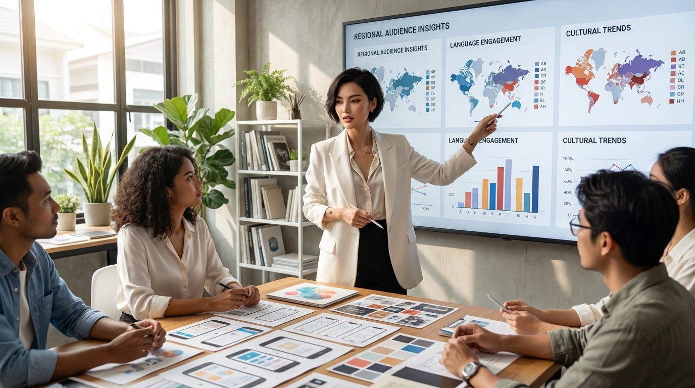 AI influencer analysing cultural content signals and localisation frameworks