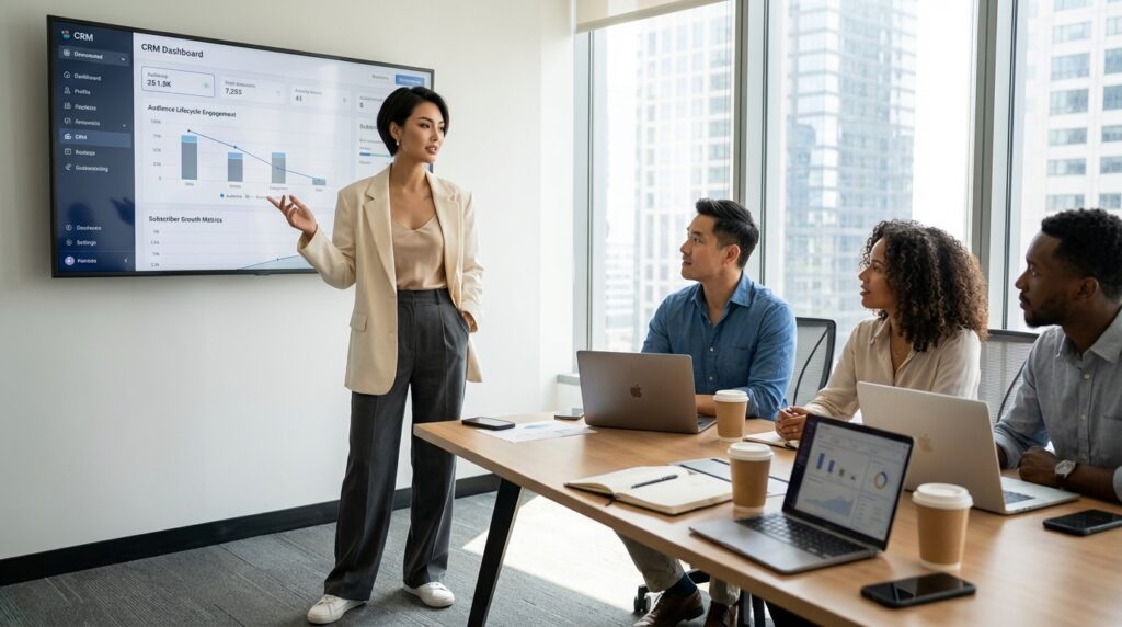 AI influencer audience asset strategy owned digital audience CRM infrastructure dashboard