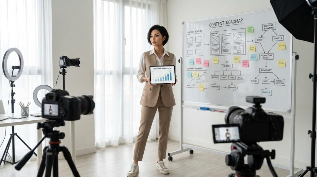 AI influencer growth roadmap from beginner account to scalable digital brand ecosystem